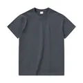 Premium heavyweight pure cotton oversized short sleeve T-shirt for men in charcoal grey - S / Tops / Dark Gray