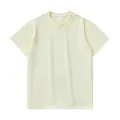 Premium heavyweight cotton loose-fit oversize short sleeve T-shirt in pale yellow color - Milky Apricot