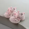 Zapatillas chunky rosas para niños con suela blanda para niños pequeños de 1 a 5 años - Talla 21 (Longitud interior 13,5 cm) / Rosa