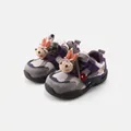 Toddler casual sneakers in purple and grey with 3D bunny decoration and mesh upper - Size 22 / Inner Length 14.0cm / Gray