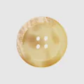 Premium beige resin button with four holes and marbled horn texture for high-end garments. - 15mm / Beige Marble (Color 42)