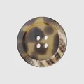 Premium resin decorative button with vintage tortoiseshell pattern and 4-hole design - 15mm / Amber Marble (Color 45)