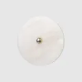 Elegant round white butterfly shell button with engraved floral pattern for high-end clothing - Radial Floral Style (01# Color) / 13.0mm