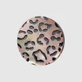 Bouton en nacre blanche de luxe avec motif léopard noir pour vêtements haut de gamme - Léopard à Taches Noires (47#)