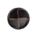 Bouton décoratif japonais en nylon de qualité supérieure avec texture tissée cuir - Style Texture Tissée (KR898) / 35mm / Café Foncé (N38#)