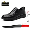 Schwarzer formeller Herrenschuh mit 6 cm Höhensteigerung durch Einlegsohle - 6cm Unsichtbare Erhöhung