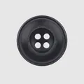 Klassischer schwarzer runder 4-Loch-Resinknopf mit edlem Matt-Finish für Luxuskleidung - 13.0mm (20L) / Schwarz (Farbe 09#)