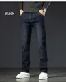 Jeans da uomo di alta qualità a gamba dritta elasticizzati in nero classico lavato - 29 / Pantaloni e gonne / Nero