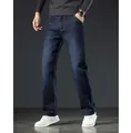 Pantaloni jeans classici elasticizzati a gamba dritta da uomo in blu scuro casuale - 29 / Pantaloni e gonne / grigio-blu
