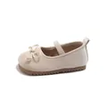 Elegante beige fluwelen prinsessenschoenen voor peutermeisjes met zachte rubberen zool - Beige