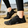 Breathable black quick-dry barefoot water shoes for swimming and snorkeling on the beach - 36 / Black and Gray