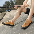 Zapatos de agua de malla naranja transpirables con suela de goma antideslizante - Marrón