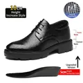Chaussures rehaussantes noires pour hommes avec semelle intérieure de 5 cm - 37 / Style Ajouré Grandissant 10cm (9103-1) / Noir