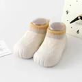 Scarpe da passeggio per neonati color crema con suola antiscivolo - Lunghezza Interna 11 (Marchio Suola 11.5) / Bianco avorio