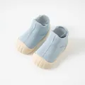 Calzini da passeggio in maglia azzurro chiaro per neonati con suola antiscivolo - Lunghezza Interna 13 (Marchio Suola 13.5) / Blu