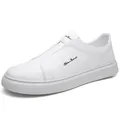 Mocasines de cuero blanco premium para hombre con suelas blandas transpirables y modernos - 38 / Mocasines (Z8899) / Blanco