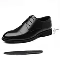 Zapatos de vestir negros transpirables para hombre con suela de 3 cm y plantilla - 37 / Negro de Temporada