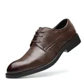 Elegante bruine herenschoenen van leer met krokodillenprint voor formele zakelijke events - 37 / Verhogende Stijl / Bruin