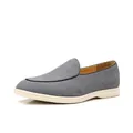 Mocasines de ante gris de calidad para hombre, zapatos casuales mínimos para conducir - 39 / Gris