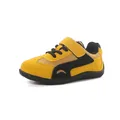 Sneaker per bambini in mesh traspirante gialle e nere con chiusura a strappo - Giallo