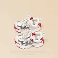 Baskets pour enfants en maille respirante blanche et rouge avec semelle épaisse - Rouge