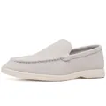 Clásicos mocasines gris claro para hombre, zapatos de conducción casual cómodos - 39 / Gris claro