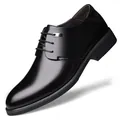 Chaussures habillées classiques en cuir noir pour hommes avec un design élégant à lacets - Noir Quatre Saisons (2280)