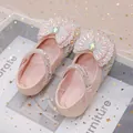Rosa Strass-Prinzessinenschuhe für Mädchen mit glitzernder Schmetterlingsschleife - 23 / Rosa