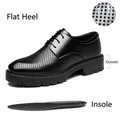Herrenschuhe aus perforiertem Leder für den Sommer mit 5 cm dicker Sohle in Schwarz. - 37 / Flacher Ausgehöhlter Stil (7106-1)