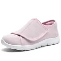 Sneaker casual da donna in mesh rosa, traspiranti con chiusura a strappo regolabile - Rosa