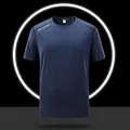 Herren Schnelltrocknendes Sport-T-Shirt in Dunkelblau meliert für Fitness und Laufen - XS / Oberteile / Dunkelblau