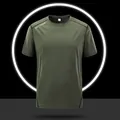 Olivgrünes Herren-Sport-T-Shirt, schnelltrocknend für Fitness und Laufen im Freien - XS / Oberteile / Khaki