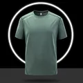 Men's quick-dry athletic performance short-sleeve T-shirt in stylish sage green color - Fruit Green