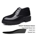 Zapatos de vestir negros para hombre con alzas para un aumento de altura de 10 cm - 37 / Estilo de Aumento de Altura de 10cm (8108) / Negro