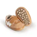 Detailed view of baby pre-walker sports shoes showing non-slip sole and side profile - Insole Length 11cm / Black