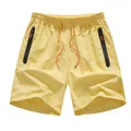 Bañador informal para hombre de secado rápido amarillo claro con cordón naranja y bolsillos - S / Bottoms / Amarillo
