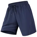 Schnelltrocknende Herren-Sportshorts in Marineblau mit Kordelzug für das Fitnessstudio - XS / Unterteile / Dunkelblau