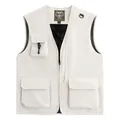 Off-white multi-pocket utility vest for outdoor photography and professional work wear - S / Tops / Off White