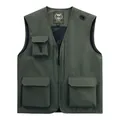 Gilet utilitaire multipoches d'extérieur en vert foncé pour homme - Vert Militaire