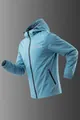 Herren Sonnencreme Kapuzenjacke blau UPF 50+ leichte Outdoor-Hautjacke - Himmelblau