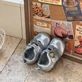 Detail view of silver breathable mesh baby walking shoes featuring stylish gingham straps - Silver