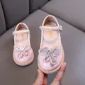 Rosa Prinzessinnenschuhe für Mädchen mit Strass-Schmetterling und Perlendekor - 21 / Rosa