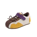 Retro-Sneaker für Mädchen mit gelben Akzenten und Klettverschluss aus Mesh-Material - Gelb