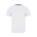 Vista detallada de la camiseta deportiva blanca para hombre, talla grande, secado rápido. - Blanco