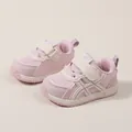 Baskets respirantes en mesh rose pour tout-petits avec bandes velcro pour garçons et filles - 5 Paires/Pack (Tailles 17-21) / Rose