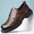 Klassische braune Business-Freizeitschuhe für Herren mit atmungsaktivem Hohldesign - 38 / Hohl Braun