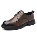 Professionelle braune Business-Schuhe aus Leder für Herren mit klassischer Schnürung - Braun Ganzjährig