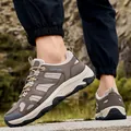Braune Herren-Sicherheitsschuhe mit Stahlkappe und durchtrittsicherer Sohle - 36 / Khaki
