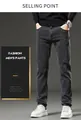 Vaqueros de mezclilla elásticos ajustados para hombre en lavado gris oscuro casual - 36 / Gris