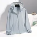 Men's high-performance breathable ice silk sun protection jacket in light blue variant - L / Tops / Limestone